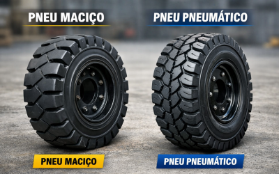 Pneu Maciço e Pneu Pneumático